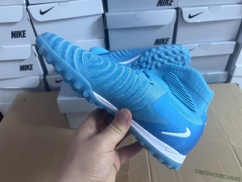Nike Phantom Luna Elite TF High-Tops Soccer Shoes - Jade/White/Blue