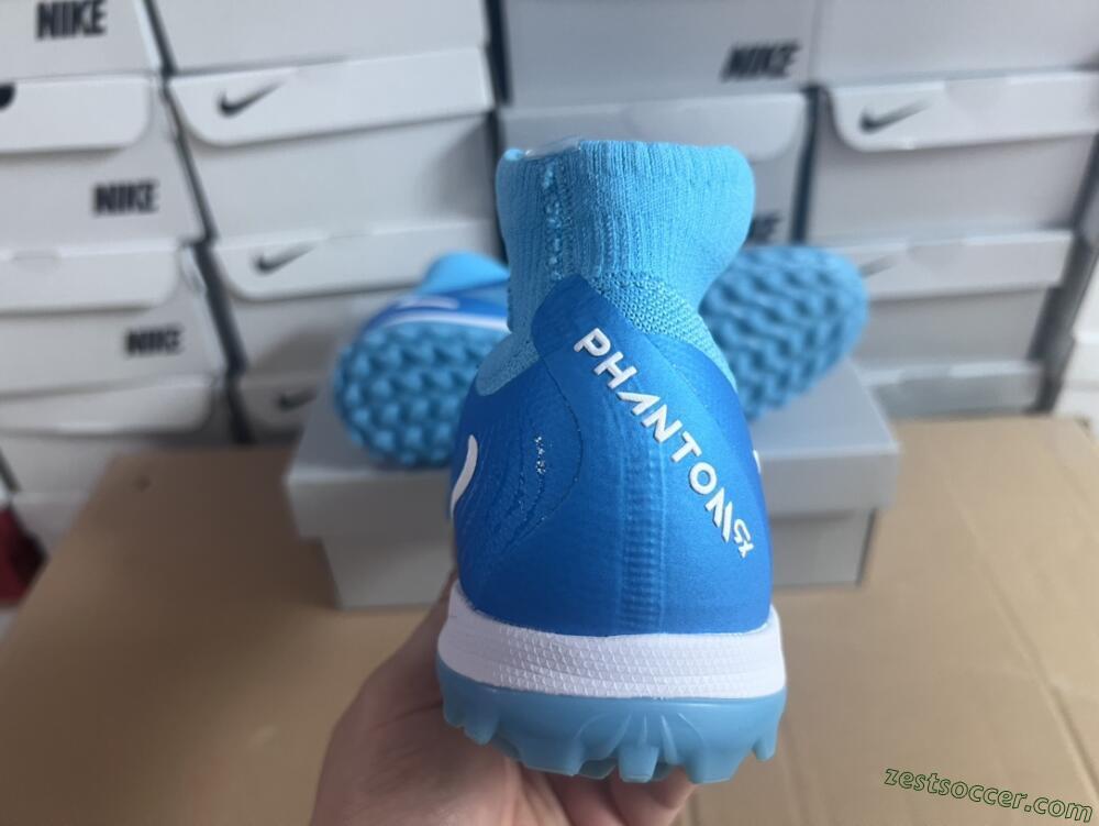 Nike Phantom Luna Elite TF High-Tops Soccer Shoes - Jade/White/Blue