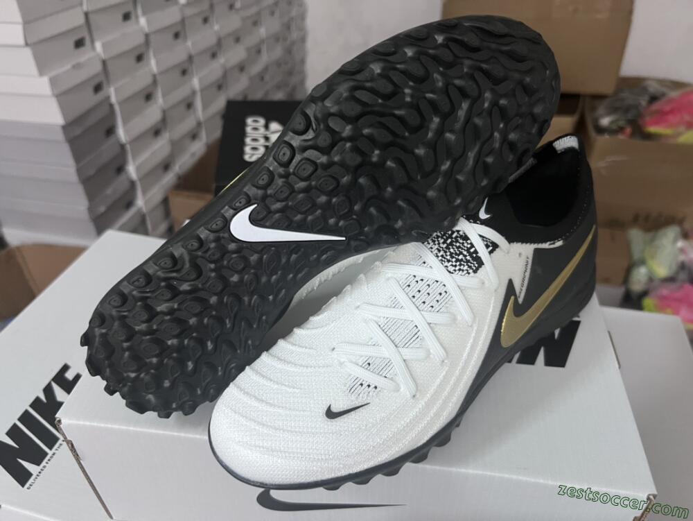 Nike Phantom Luna Elite NU FG Low-Tops Soccer Cleats - White/Black/Gold
