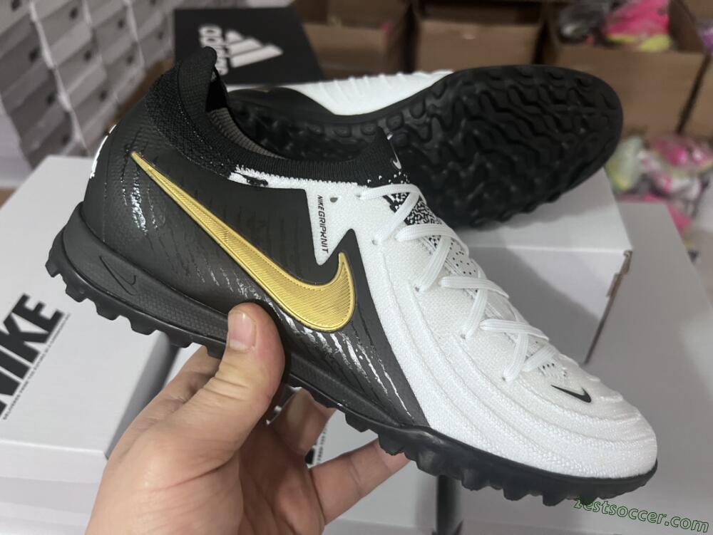 Nike Phantom Luna Elite NU FG Low-Tops Soccer Cleats - White/Black/Gold