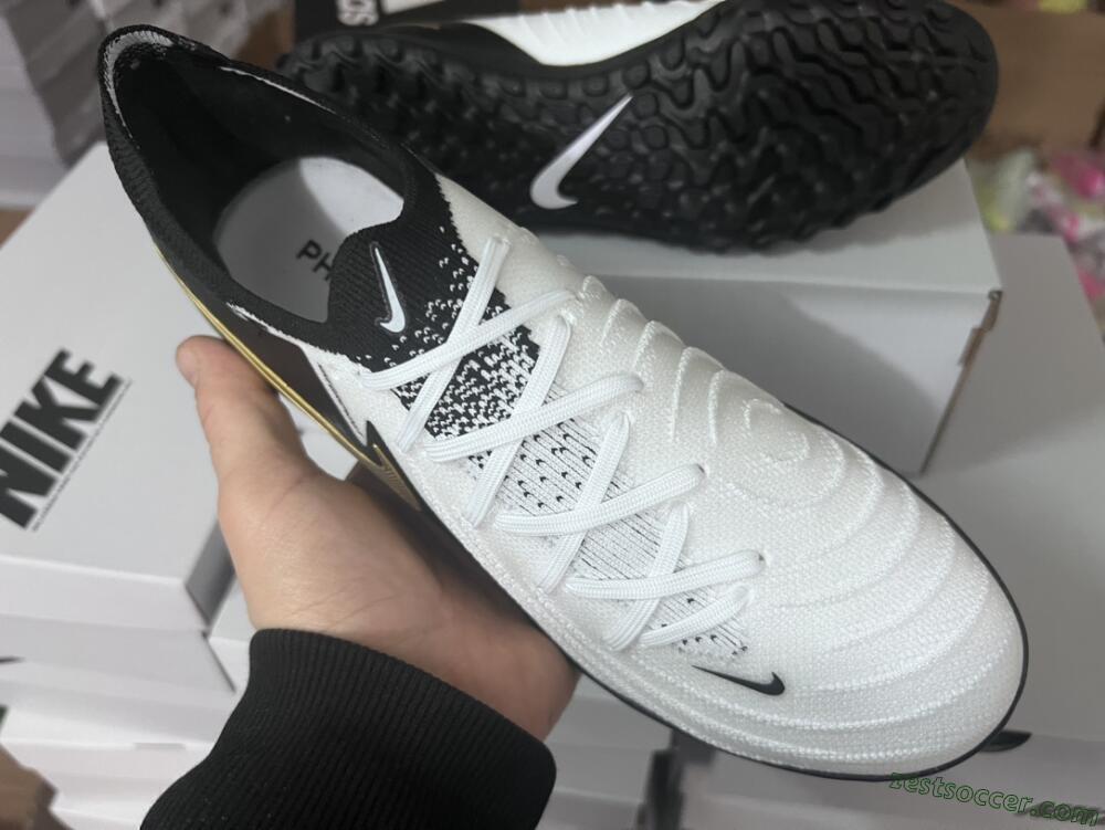 Nike Phantom Luna Elite NU FG Low-Tops Soccer Cleats - White/Black/Gold