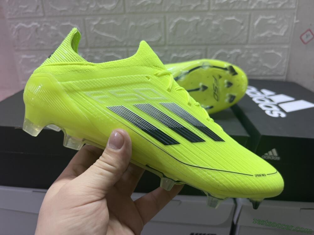 Adidas F50 Adizero FG Low-Tops Soccer Cleats - Yellow/Black