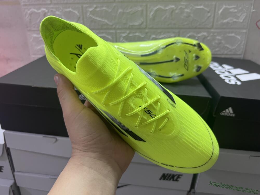 Adidas F50 Adizero FG Low-Tops Soccer Cleats - Yellow/Black