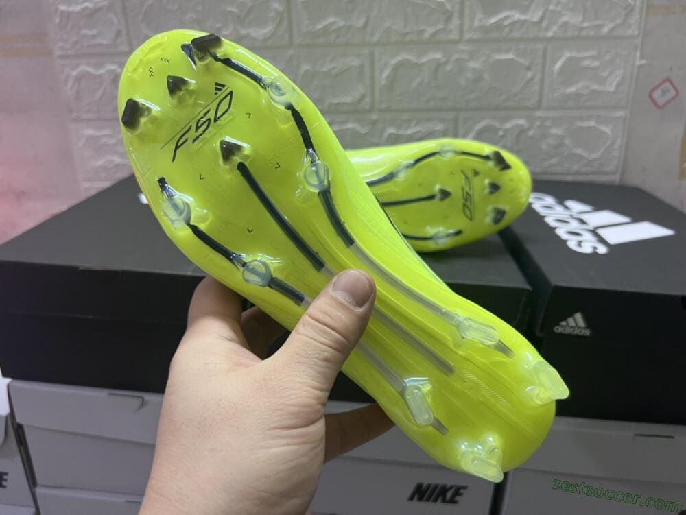 Adidas F50 Adizero FG Low-Tops Soccer Cleats - Yellow/Black