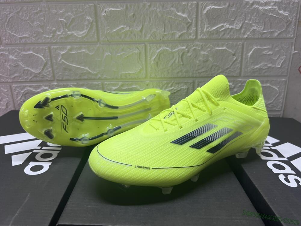Adidas F50 Adizero FG Low-Tops Soccer Cleats - Yellow/Black