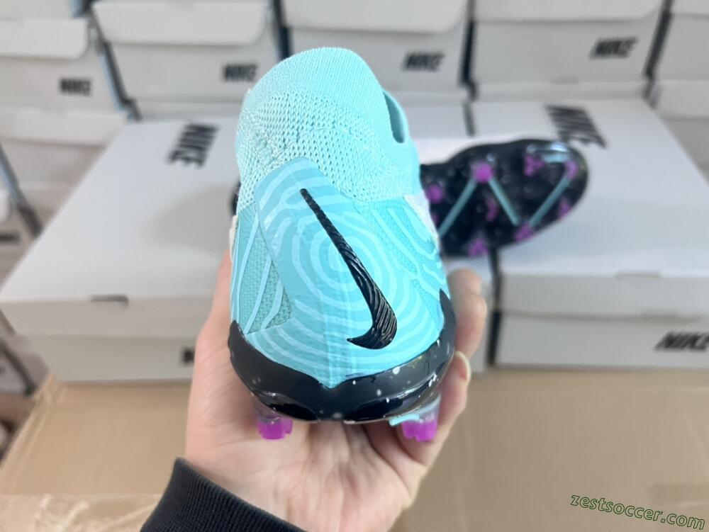 Nike Phantom GX Elite FG Low-Tops Soccer Cleats - Silver/Blue/Purple/Black