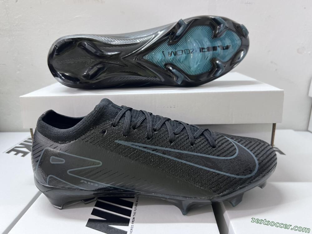 Nike Air Zoom Mercurial Vapor 16 Elite FG Low-Tops Soccer Cleats - Black/Blue/Jade