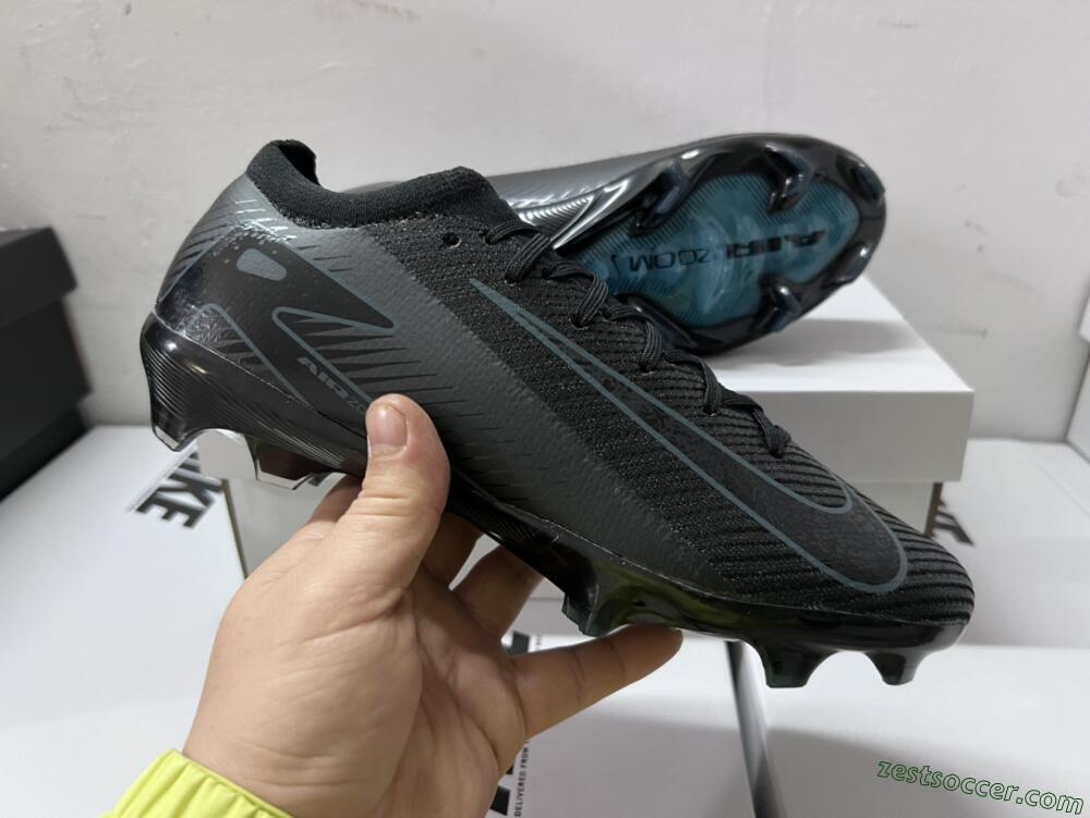 Nike Air Zoom Mercurial Vapor 16 Elite FG Low-Tops Soccer Cleats - Black/Blue/Jade