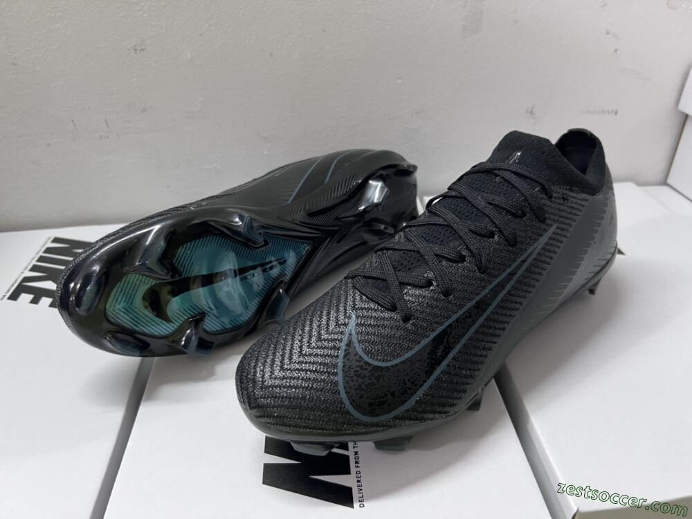 Nike Air Zoom Mercurial Vapor 16 Elite FG Low-Tops Soccer Cleats - Black/Blue/Jade