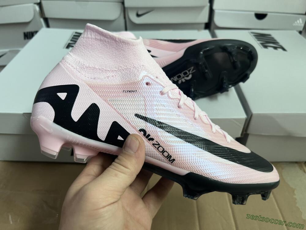 Nike Air Zoom Mercurial Superfly 9 Elite FG High-Tops Soccer Cleats - Pink/Black