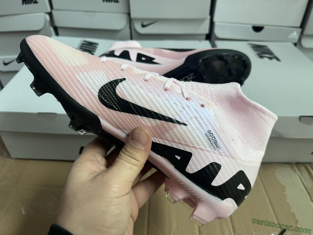 Nike Air Zoom Mercurial Superfly 9 Elite FG High-Tops Soccer Cleats - Pink/Black