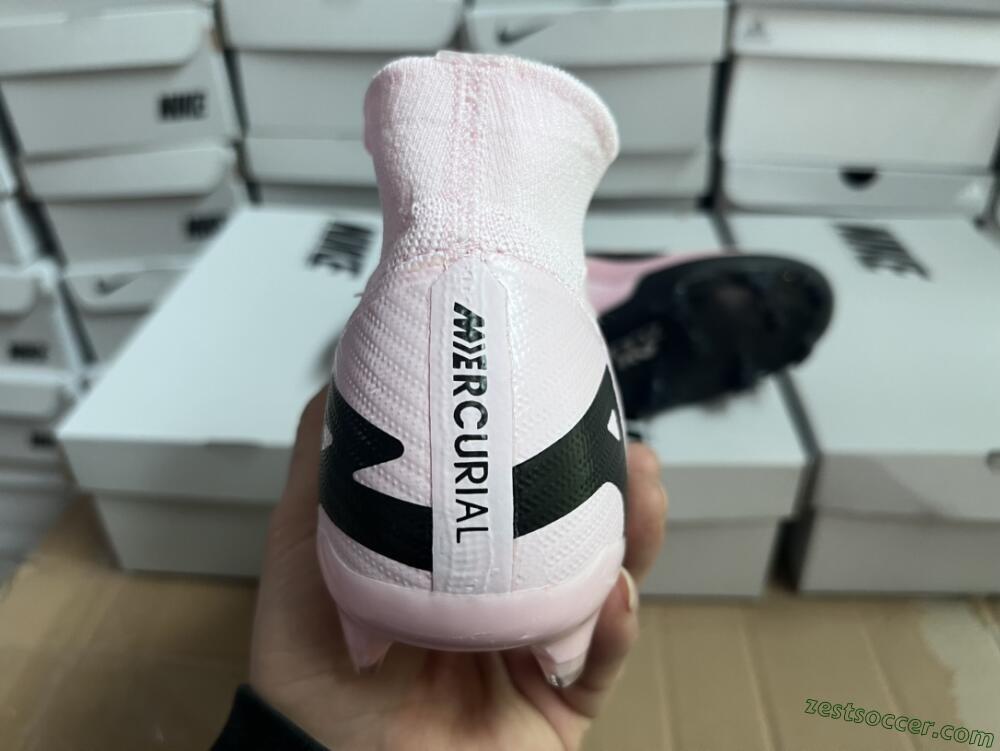 Nike Air Zoom Mercurial Superfly 9 Elite FG High-Tops Soccer Cleats - Pink/Black