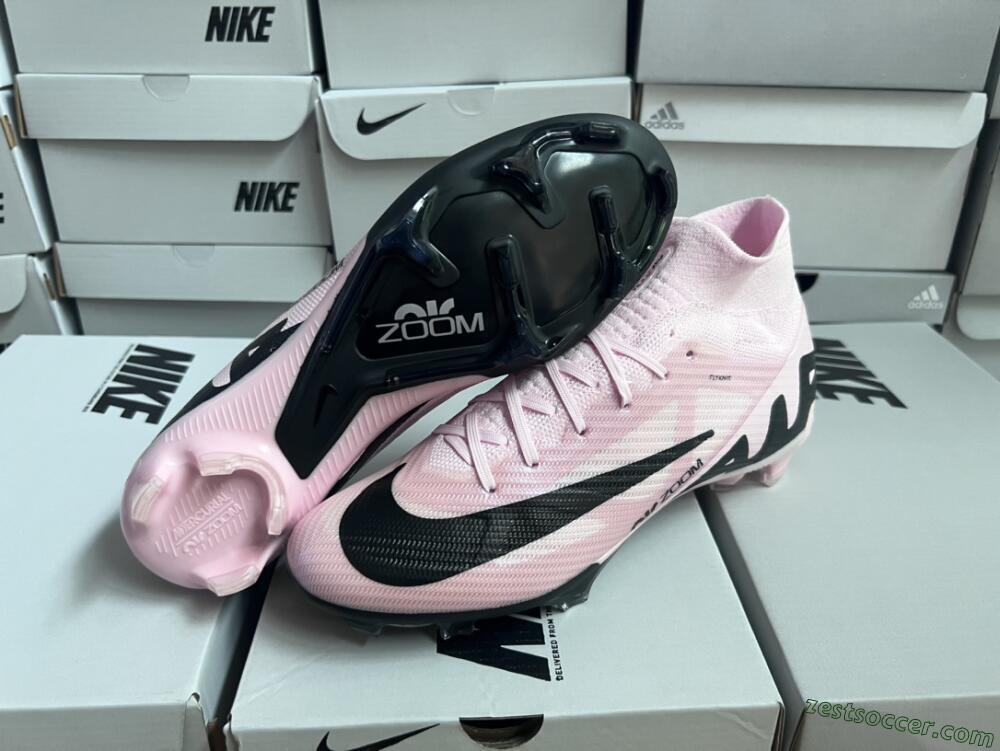 Nike Air Zoom Mercurial Superfly 9 Elite FG High-Tops Soccer Cleats - Pink/Black