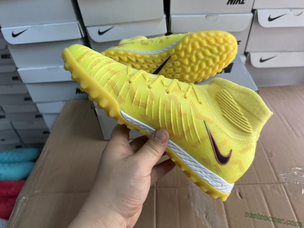 Nike Phantom Luna Elite NU TF High-Tops Soccer Shoes - Yellow/Red/Black