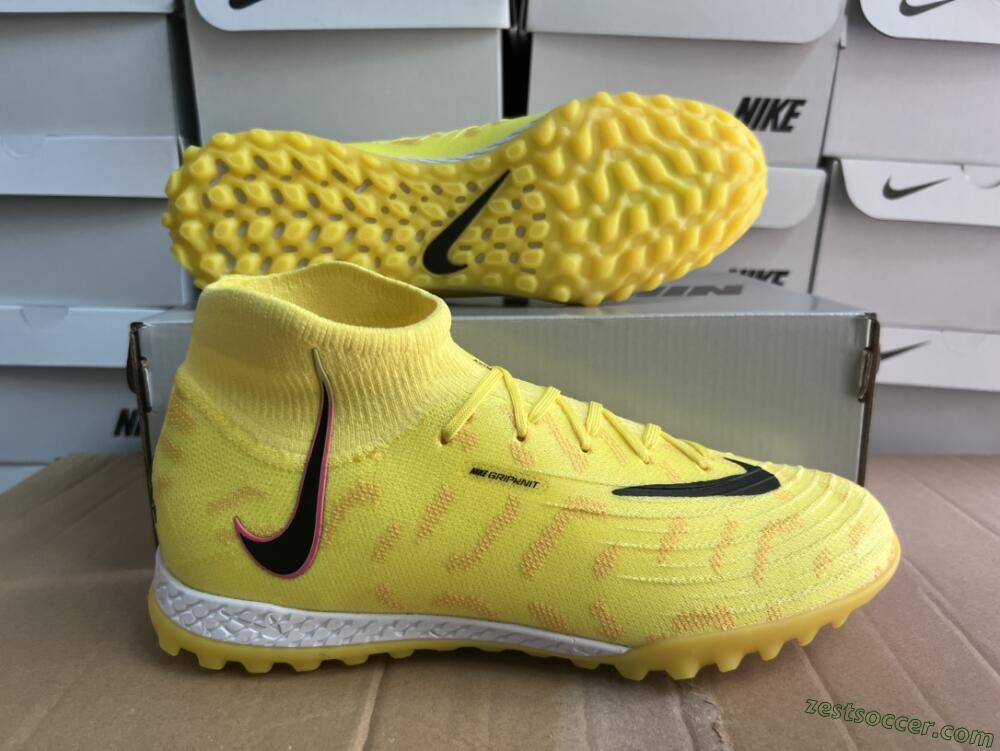 Nike Phantom Luna Elite NU TF High-Tops Soccer Shoes - Yellow/Red/Black