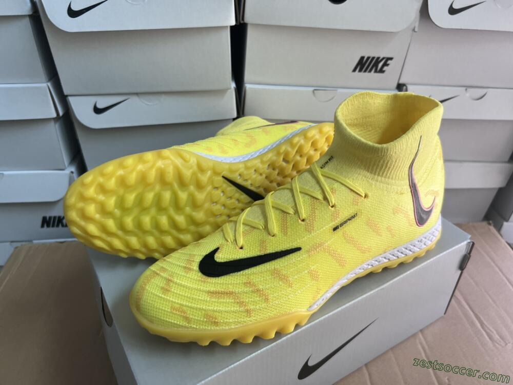 Nike Phantom Luna Elite NU TF High-Tops Soccer Shoes - Yellow/Red/Black