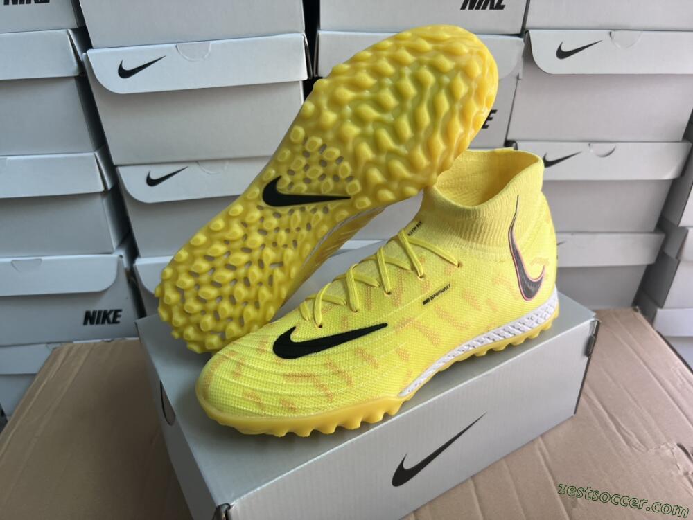 Nike Phantom Luna Elite NU TF High-Tops Soccer Shoes - Yellow/Red/Black