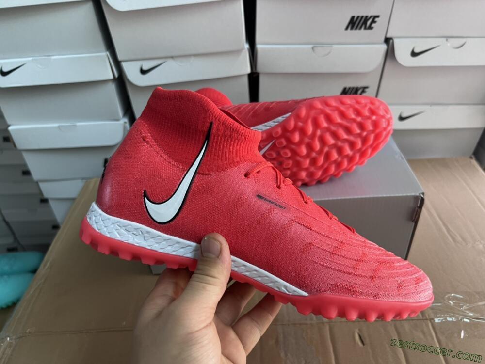 Nike Phantom GX DF Elite TF High-Tops Soccer Shoes - Red/Silver/Black