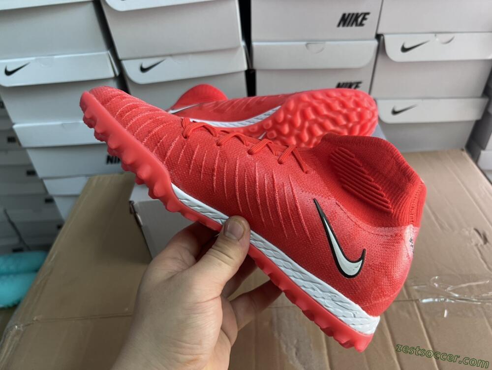 Nike Phantom GX DF Elite TF High-Tops Soccer Shoes - Red/Silver/Black