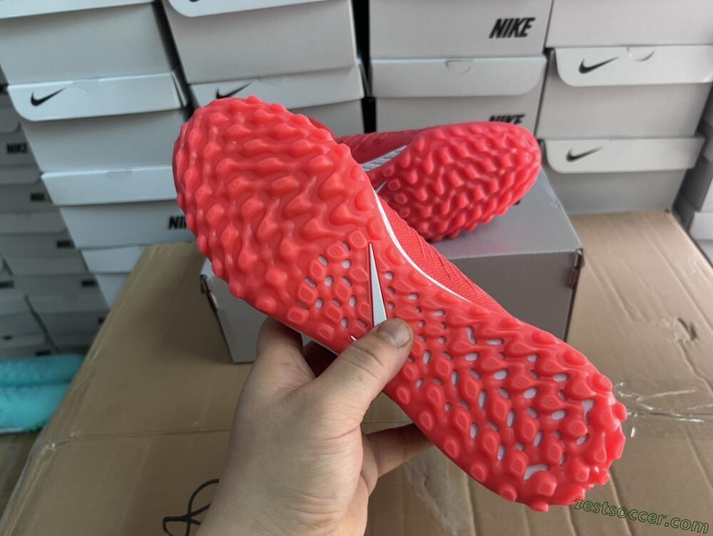Nike Phantom GX DF Elite TF High-Tops Soccer Shoes - Red/Silver/Black