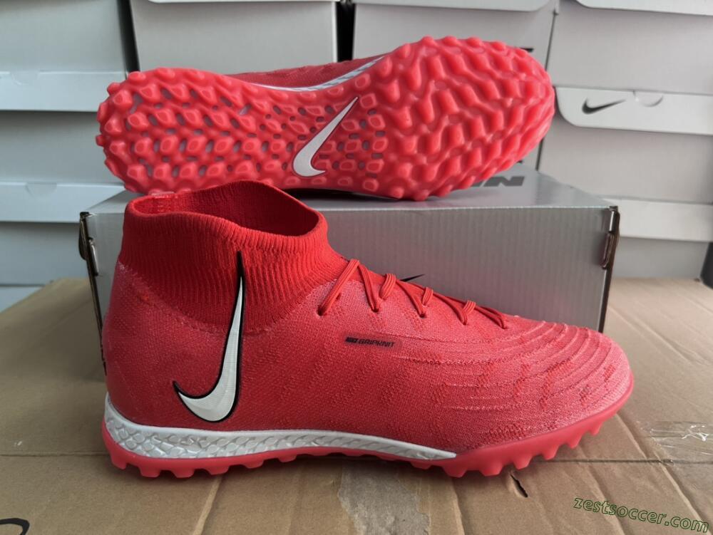 Nike Phantom GX DF Elite TF High-Tops Soccer Shoes - Red/Silver/Black