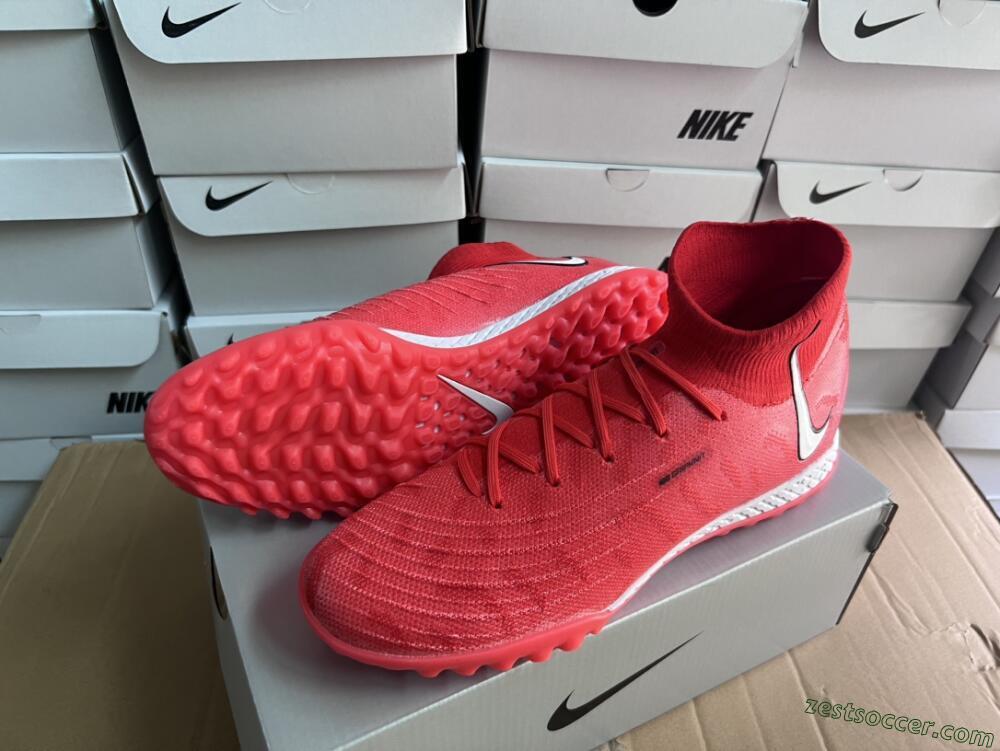 Nike Phantom GX DF Elite TF High-Tops Soccer Shoes - Red/Silver/Black