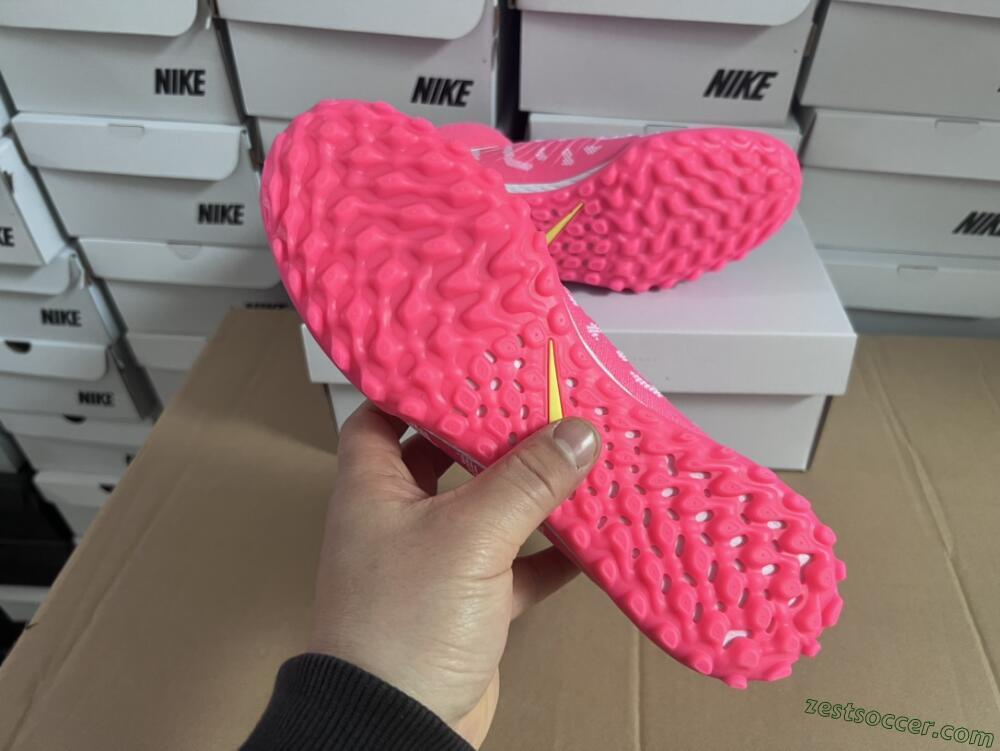 Nike Phantom Luna 2 Elite TF High-Tops Soccer Shoes - Pink/Silver/White