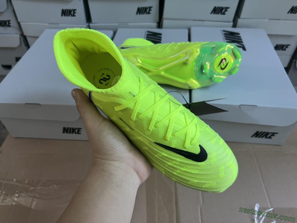 Nike Phantom Luna Elite FG High-Tops Soccer Cleats - Green/Black/White