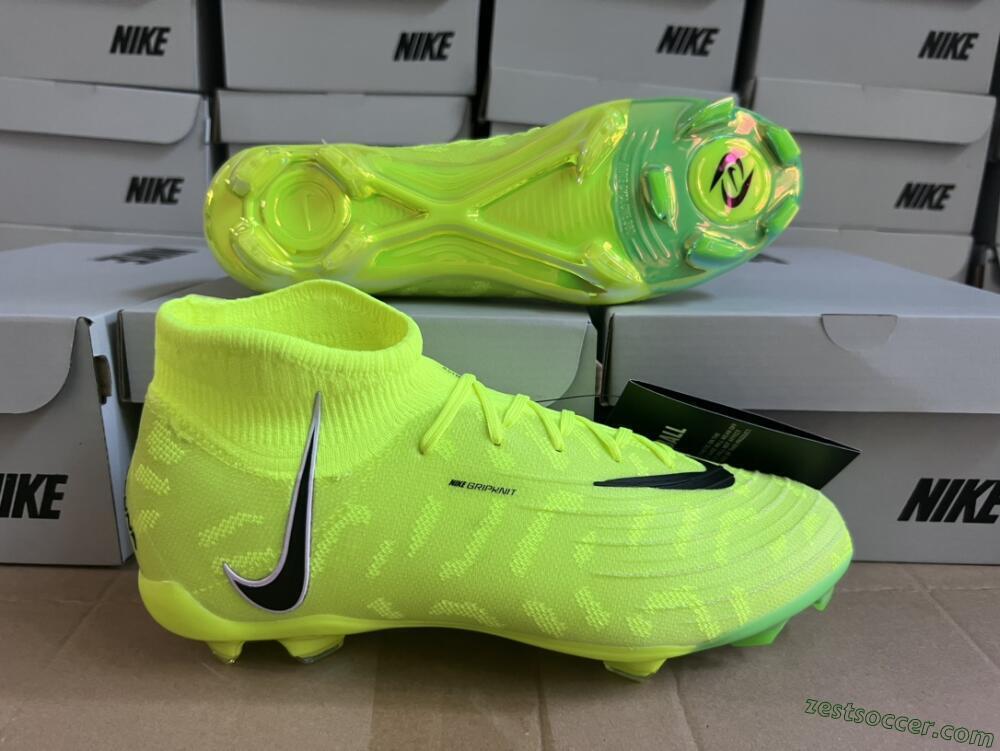 Nike Phantom Luna Elite FG High-Tops Soccer Cleats - Green/Black/White