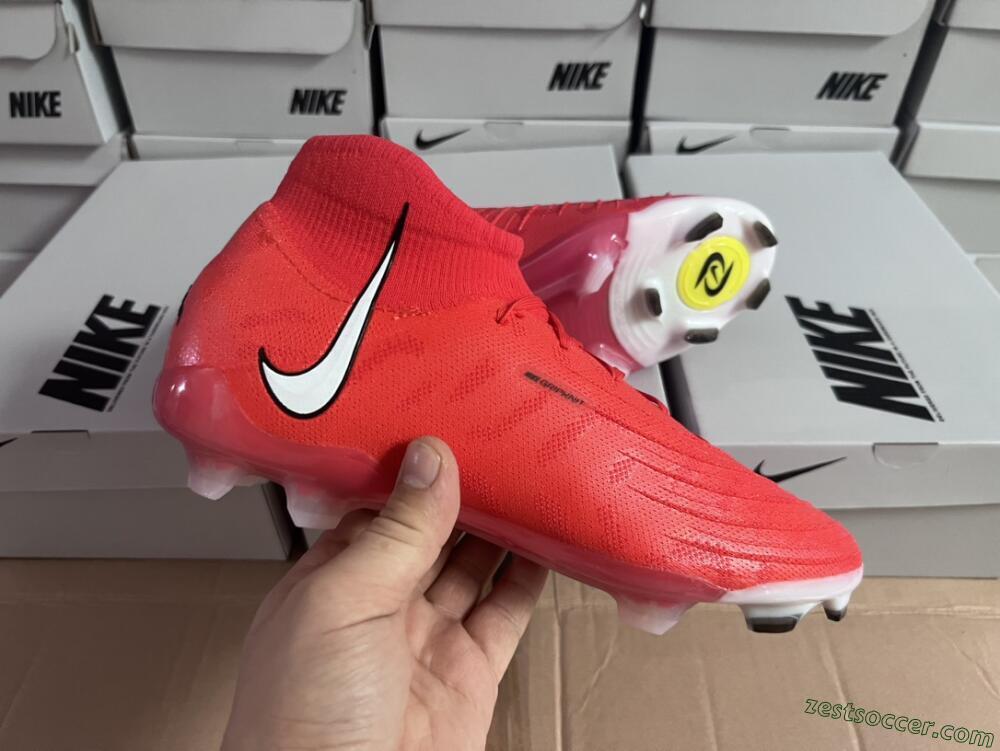 Nike Phantom Luna Elite FG High-Tops Soccer Cleats - Pink/White/Black