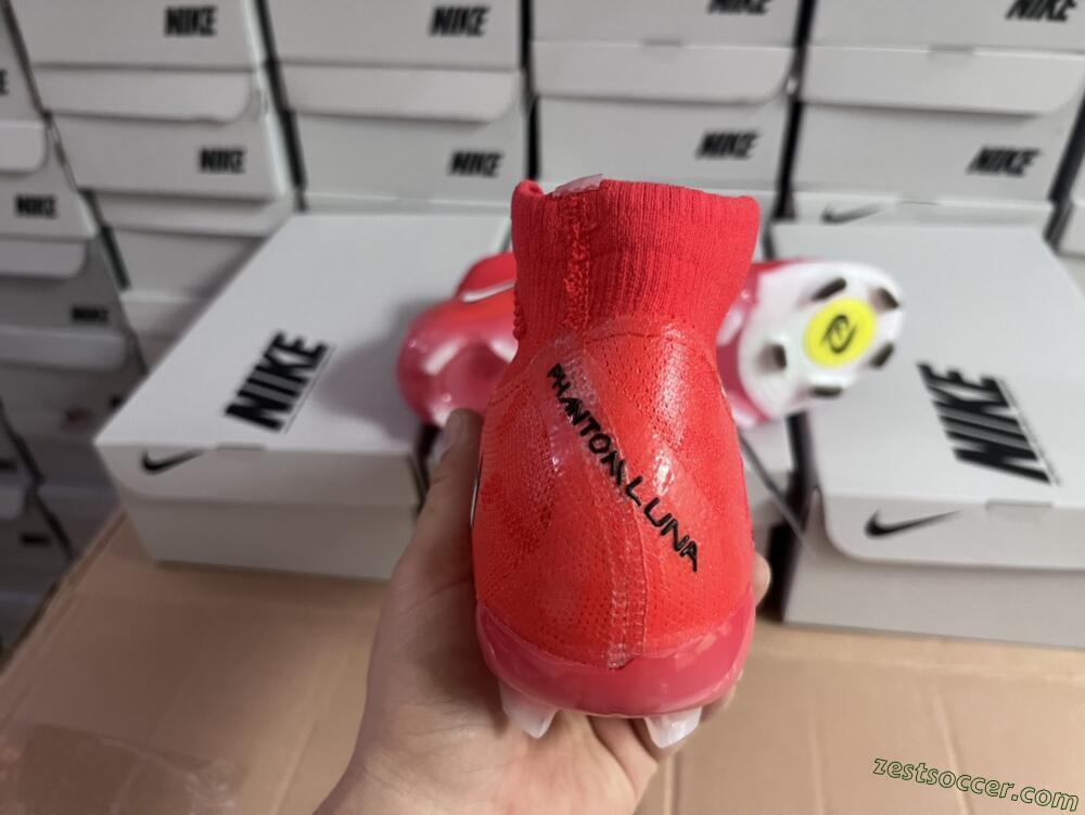 Nike Phantom Luna Elite FG High-Tops Soccer Cleats - Pink/White/Black