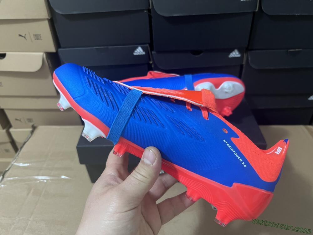 Adidas Predator Elite Foldover Tongue FG Low-Tops Soccer Cleats - Blue/White/Red