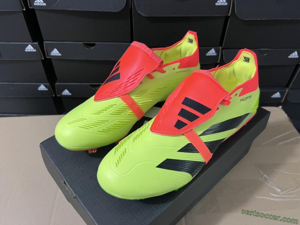 Adidas Predator Elite Foldover Tongue FG Low-Tops Soccer Cleats - Yellow/Black/Red