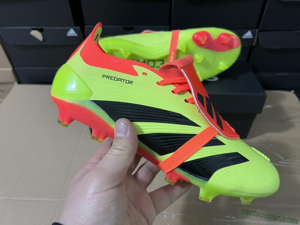 Adidas Predator Elite Foldover Tongue FG Low-Tops Soccer Cleats - Yellow/Black/Red