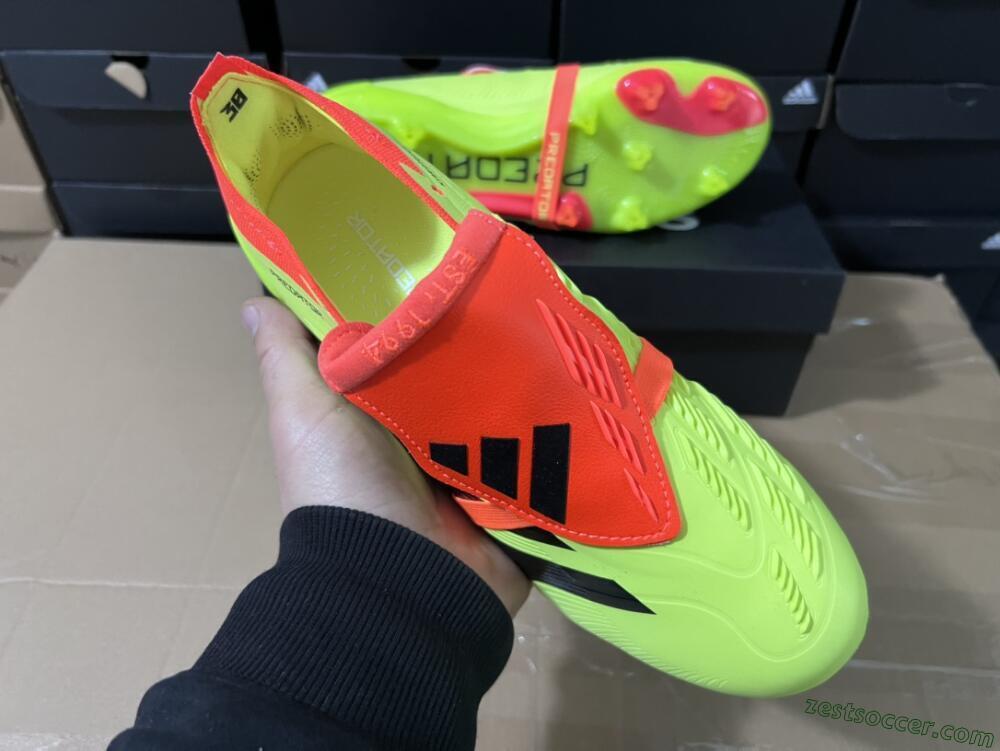Adidas Predator Elite Foldover Tongue FG Low-Tops Soccer Cleats - Yellow/Black/Red