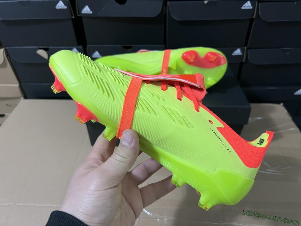 Adidas Predator Elite Foldover Tongue FG Low-Tops Soccer Cleats - Yellow/Black/Red