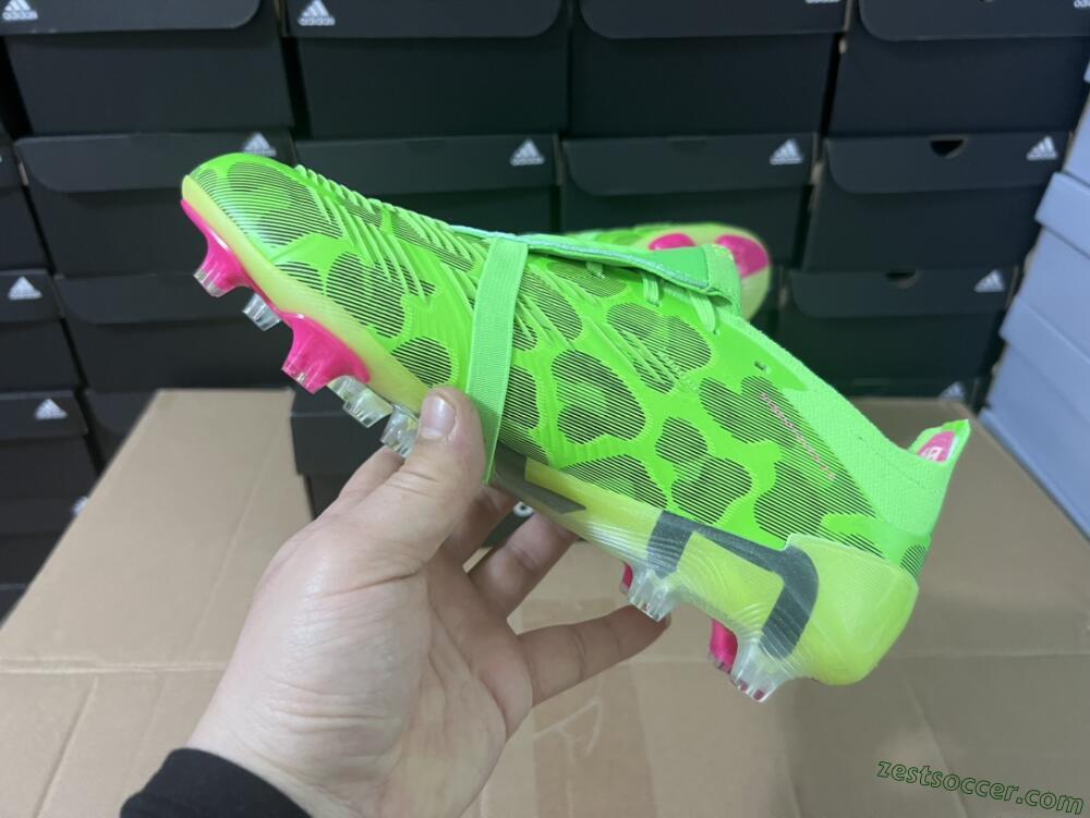 Adidas Predator Elite Foldover Tongue FG Low-Tops Soccer Cleats - Green/Pink/Purple/Yellow