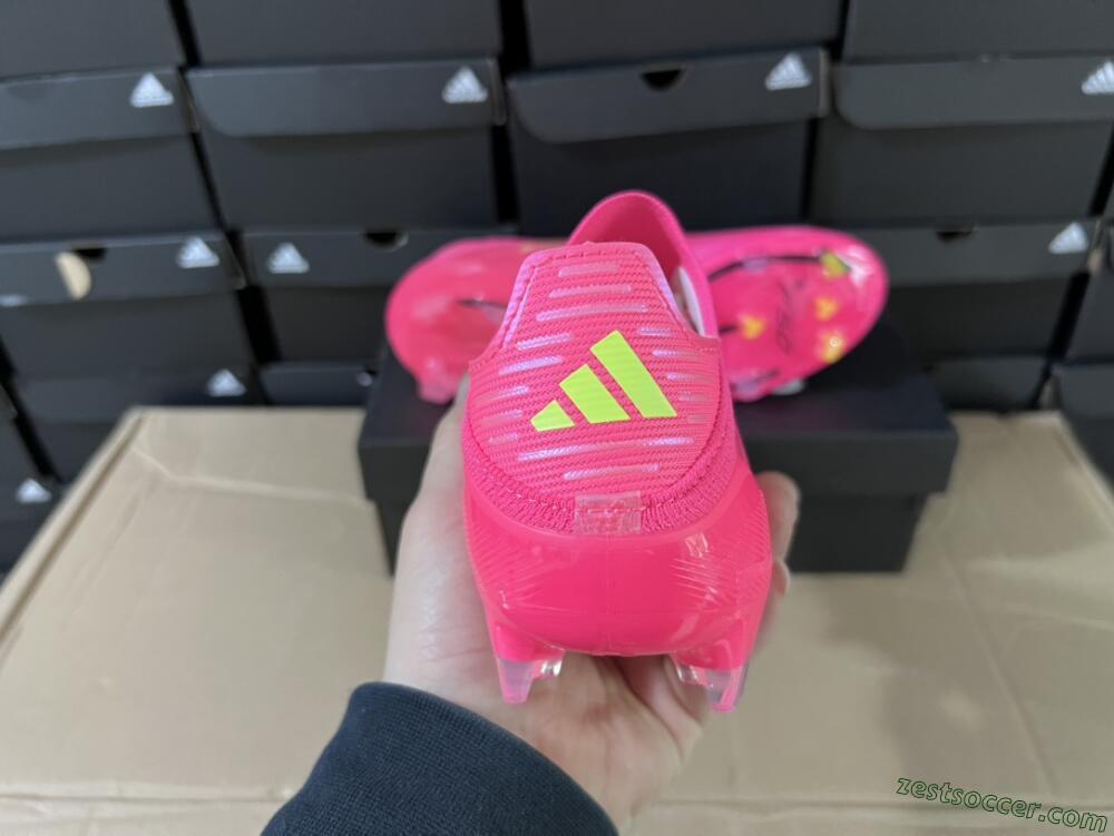 Adidas F50 Adizero FG Low-Tops Soccer Cleats - Pink/Yellow/Black