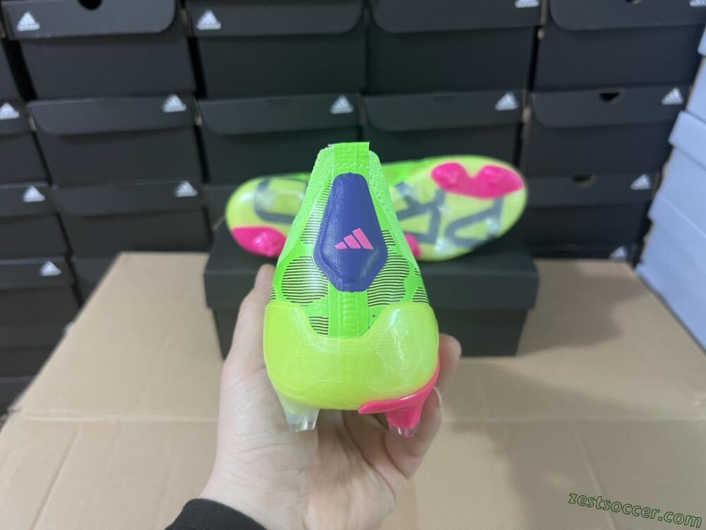 Adidas Predator Accuracy+ FG Low-Tops Soccer Cleats - Green/Purple/Yellow