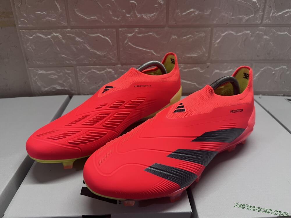 Adidas Predator Accuracy+ FG Low-Tops Soccer Cleats - Red/Black/Blue