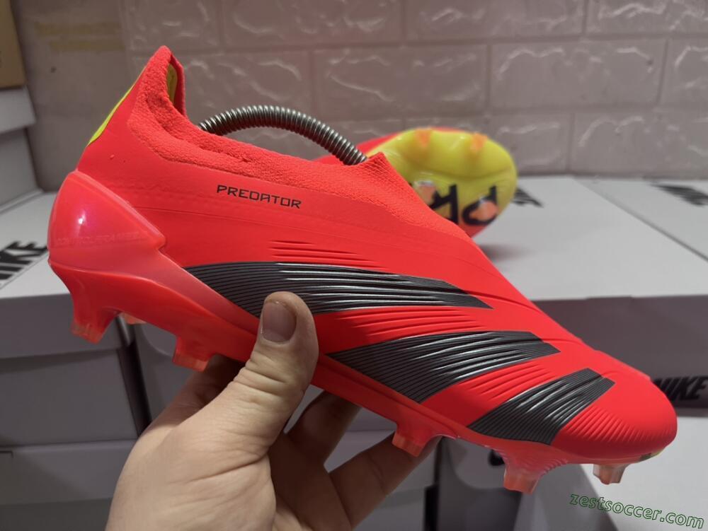 Adidas Predator Accuracy+ FG Low-Tops Soccer Cleats - Red/Black/Blue