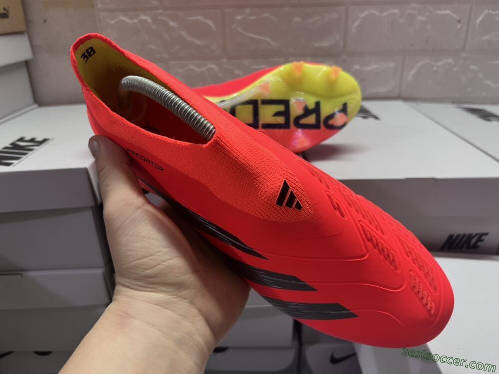 Adidas Predator Accuracy+ FG Low-Tops Soccer Cleats - Red/Black/Blue