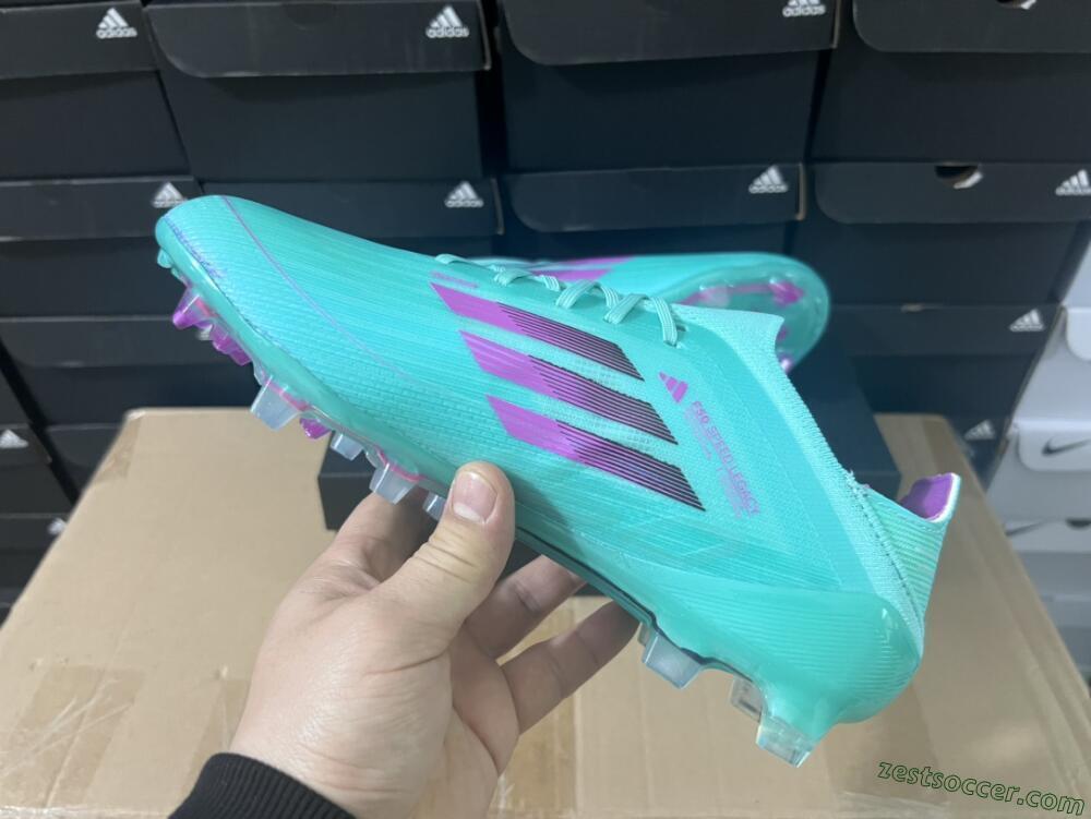Adidas F50 Adizero FG Low-Tops Soccer Cleats - Jade/Purple/Blue