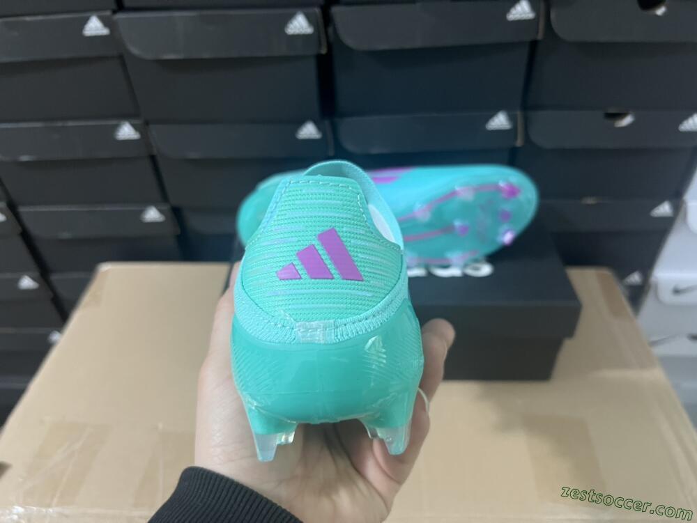 Adidas F50 Adizero FG Low-Tops Soccer Cleats - Jade/Purple/Blue