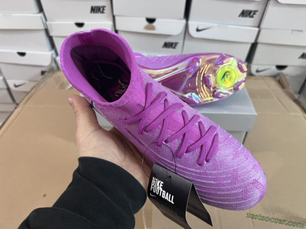 Nike Phantom Luna Elite SE NU FG High-Tops Soccer Cleats - Fuchsia Dream/Barely Grape