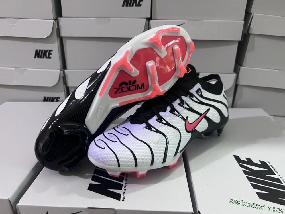Nike Air Zoom Mercurial Vapor 15 Elite FG Low-Tops Soccer Cleats - White/Black/Red