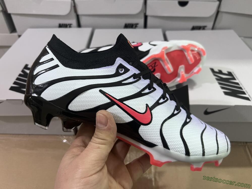 Nike Air Zoom Mercurial Vapor 15 Elite FG Low-Tops Soccer Cleats - White/Black/Red