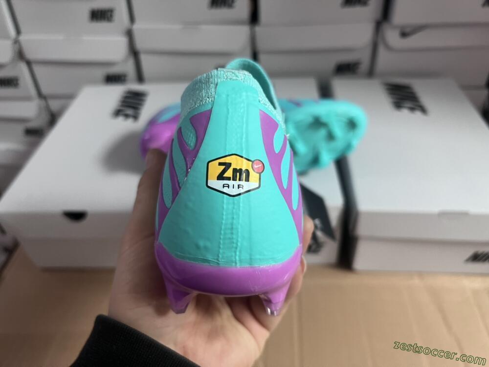 Nike Air Zoom Mercurial Vapor 15 Elite FG Low-Tops Soccer Cleats - Jade/Purple/Black