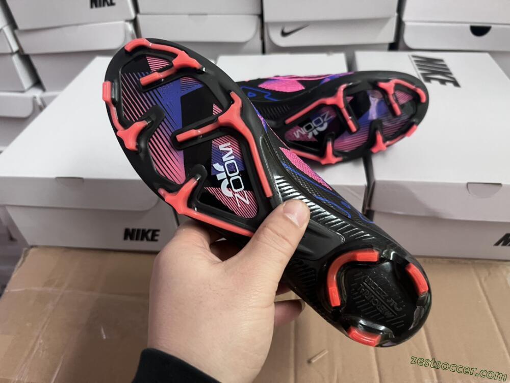 Nike Air Zoom Mercurial Vapor 15 Elite FG Low-Tops Soccer Cleats - Black/Purple/Pink