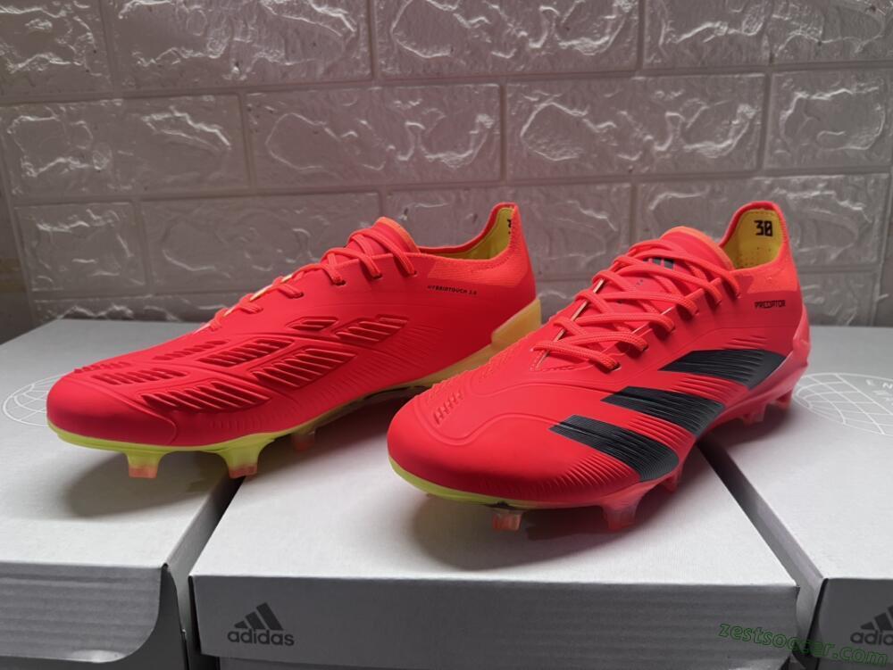 Adidas Predator Accuracy.1 FG Low-Tops Soccer Cleats - Red/Black/Blue